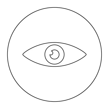 Eye vector linear icon.Isolated on white background.のイラスト素材