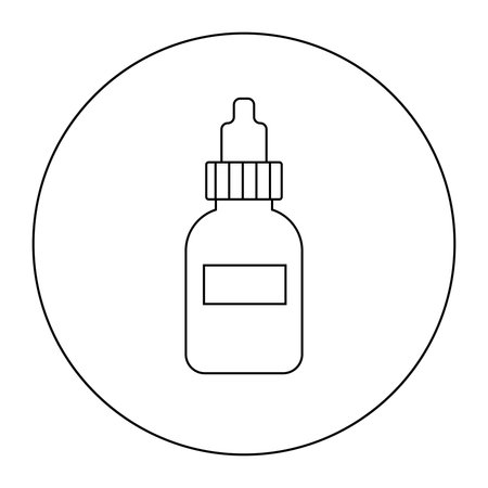 Eye drop vector linear icon.Isolated on white backgroundのイラスト素材