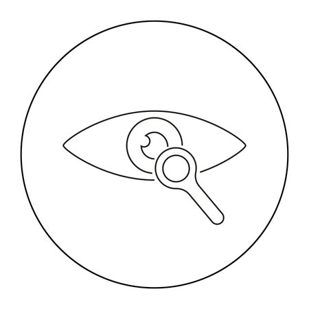 Eye vector linear icon.Isolated on white background.のイラスト素材