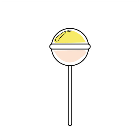 Hand drawn vector illustration lollipop 90s. isolated on white backgroundのイラスト素材