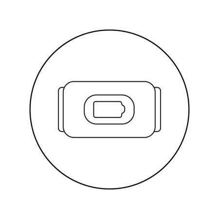 Linear vector icon of alcohol wipes medical.Isolated on white backgroundのイラスト素材
