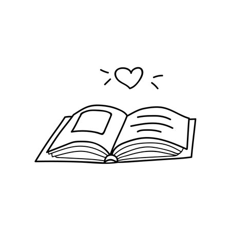 Hand drawn book vector illustration. isolated on white backgroundのイラスト素材