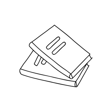 Hand drawn book vector illustration. isolated on white backgroundのイラスト素材