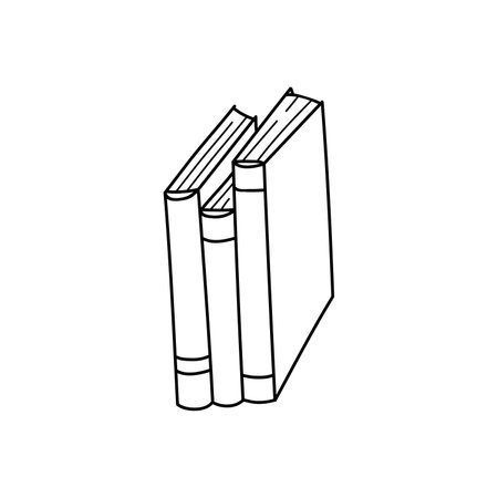 Hand drawn book vector illustration. isolated on white backgroundのイラスト素材