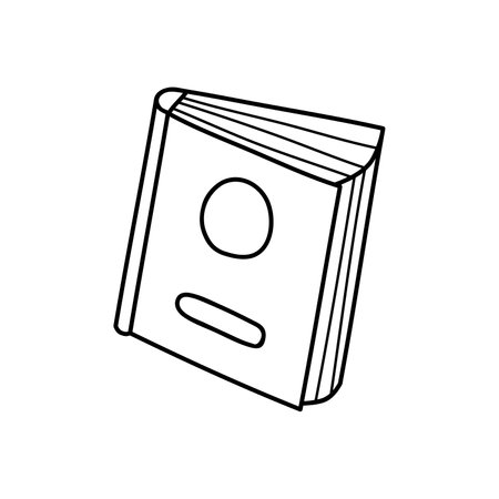 Hand drawn book vector illustration. isolated on white backgroundの写真素材