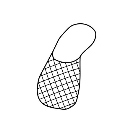Hand drawn vector eco bag. isolated on white backgroundのイラスト素材