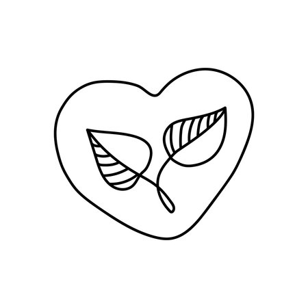 Hand drawn vector illustration ecology. isolated on white backgroundのイラスト素材