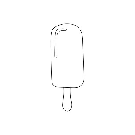 hand drawn vector illustration ice creamのイラスト素材