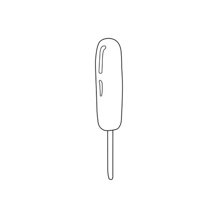 hand drawn vector illustration ice creamのイラスト素材