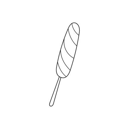 hand drawn vector illustration ice creamのイラスト素材