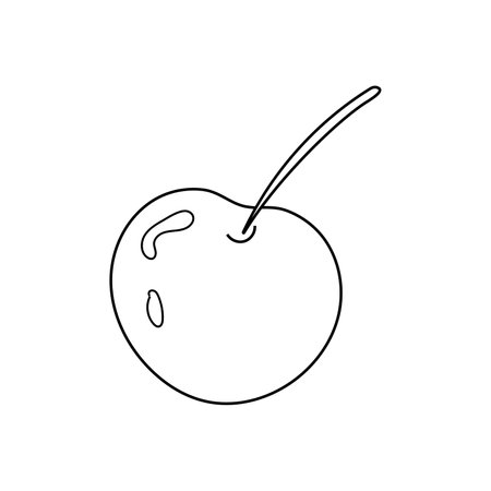 hand drawn vector illustration cherryのイラスト素材