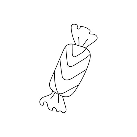 hand drawn candy vector illustrationのイラスト素材