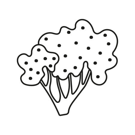 Vector illustration of bush with berries in doodle style. isolated on white backgroundのイラスト素材