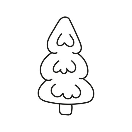 Vector illustration of a tree in doodle styleのイラスト素材