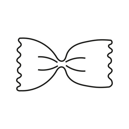 Vector illustration of Farfalle pasta in doodle styleのイラスト素材
