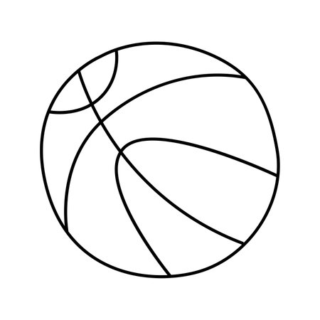 Vector illustration of a basketball ball in doodle styleのイラスト素材