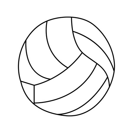 Vector illustration of a volleyball ball in doodle styleのイラスト素材