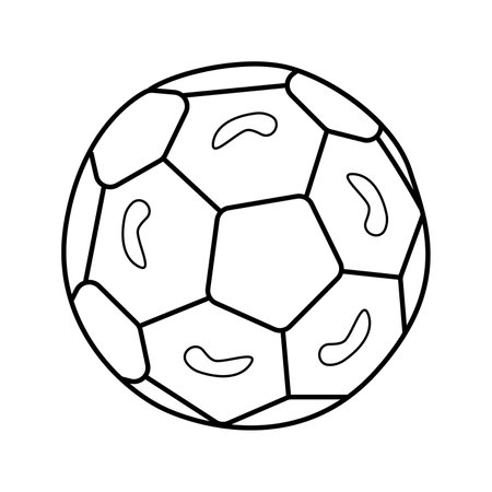 Vector illustration of soccer ball in doodle styleのイラスト素材