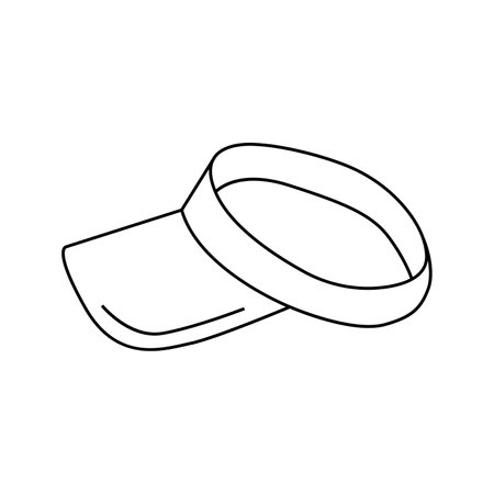 Vector illustration of summer hat in doodle styleのイラスト素材