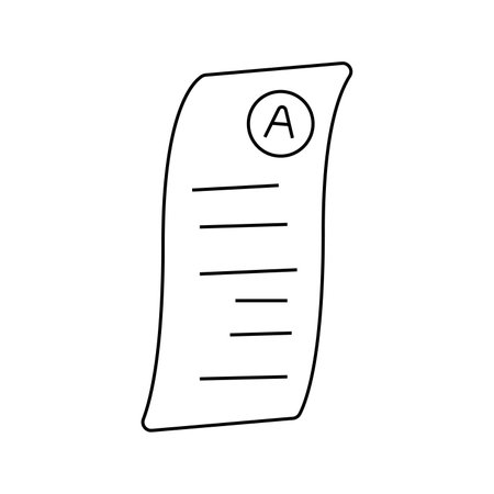 Vector illustration of school test in doodle style. isolated on white backgroundのイラスト素材