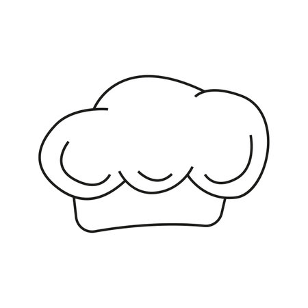 Vector illustration of a chef's hat in doodle styleのイラスト素材