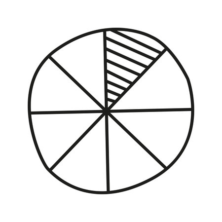 Vector illustration of mathematical graph in doodle style. isolated on white backgroundのイラスト素材