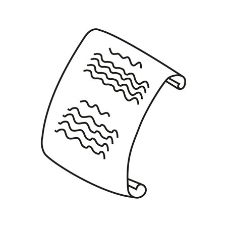 Vector illustration of a verse on a sheet in doodle styleのイラスト素材