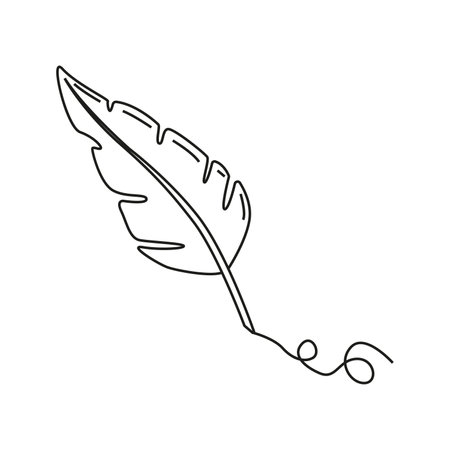 Vector illustration of a writer's pen in doodle style.のイラスト素材
