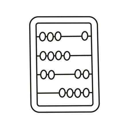 Vector illustration of abacus doodle style. isolated on white backgroundのイラスト素材