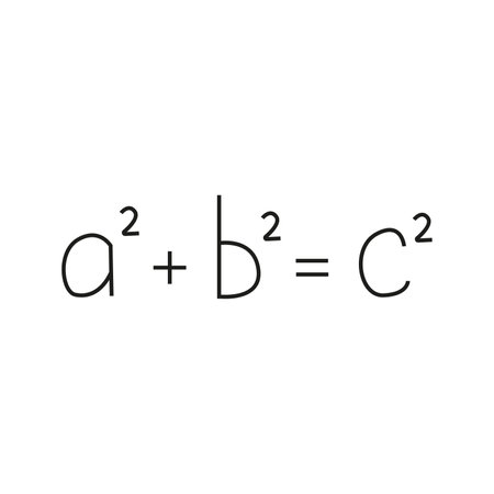 Vector illustration of mathematical formula in doodle style. isolated on white background.のイラスト素材