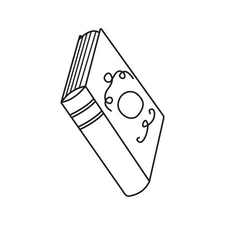 Vector illustration art book writer in doodle styleのイラスト素材