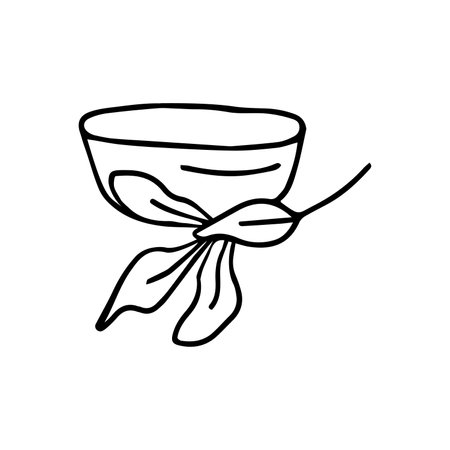 hand drawn vector illustration sauce in gravy bowlのイラスト素材