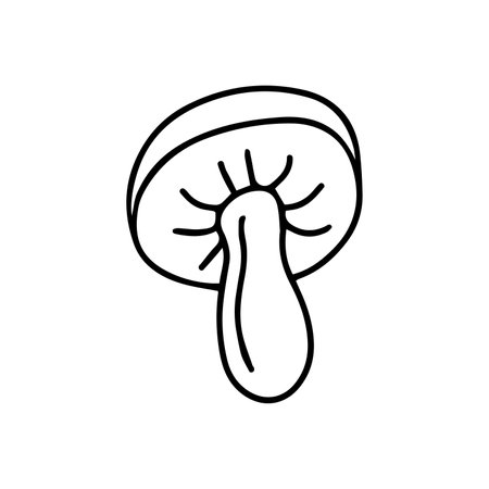 hand drawn mushroom illustration. isolated on white backgroundのイラスト素材