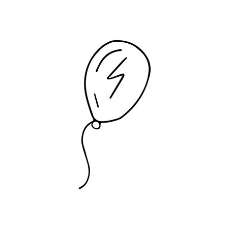 Hand drawn balloon vector illustration. isolated on white background.のイラスト素材