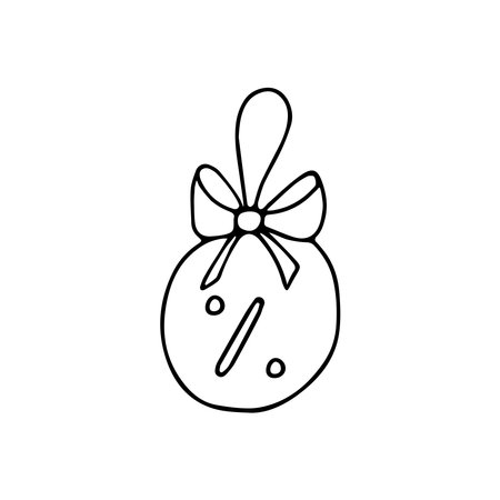 Hand drawn vector illustration sale tag. isolated on white background.のイラスト素材
