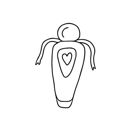 Hand drawn vector illustration perfume. isolated on white backgroundのイラスト素材