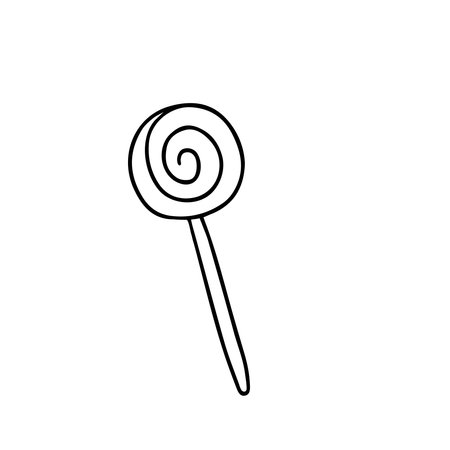 Hand drawn vector illustration lollipop. isolated on white backgroundのイラスト素材