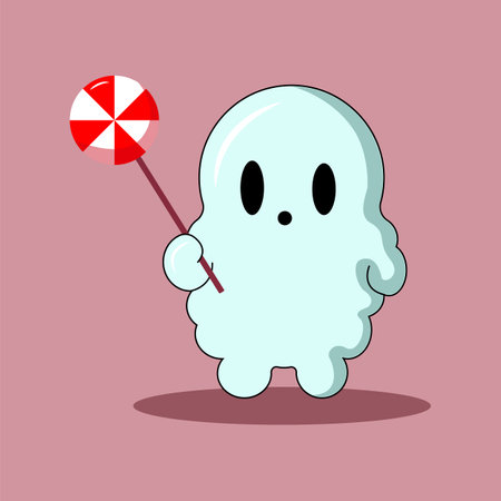 Vector illustration of a ghost. In cartoon style.のイラスト素材