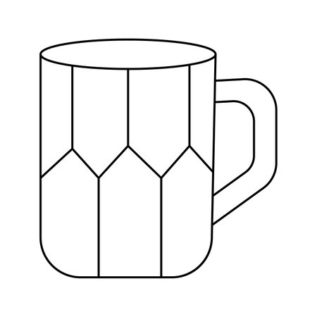 Vector illustration of a mug in doodle style. Isolated, on white backgroundのイラスト素材