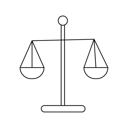 Vector illustration of scales in doodle style. Isolated on white backgroundのイラスト素材