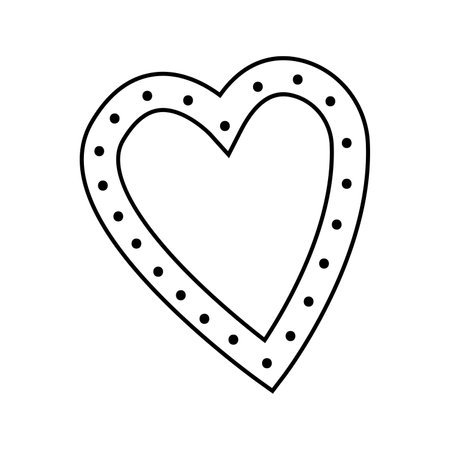 Heart. Vector illustration in doodle style. Isolated on white backgroundのイラスト素材
