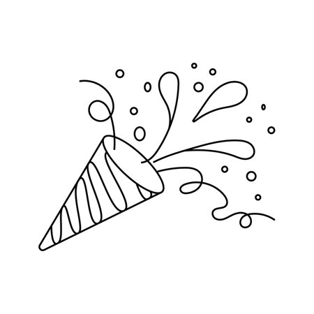 Canfeti. Vector illustration in doodle style. Isolated on white background.のイラスト素材