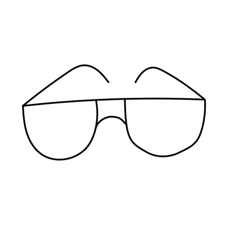 Glasses. Vector illustration in doodle style. Isolated on white background.のイラスト素材