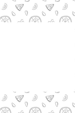 Lemon. Vector illustration in doodle style. Isolated on white backgroundのイラスト素材