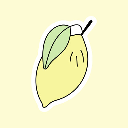 Lemon. Vector illustration in doodle style.のイラスト素材