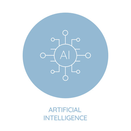 Artificial intelligence icon. Vector illustration. Artificial intelligence symbol design.のイラスト素材