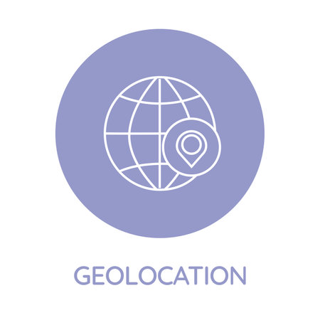 Geolocation line icon. Vector illustration. Geolocation concept symbol design.のイラスト素材