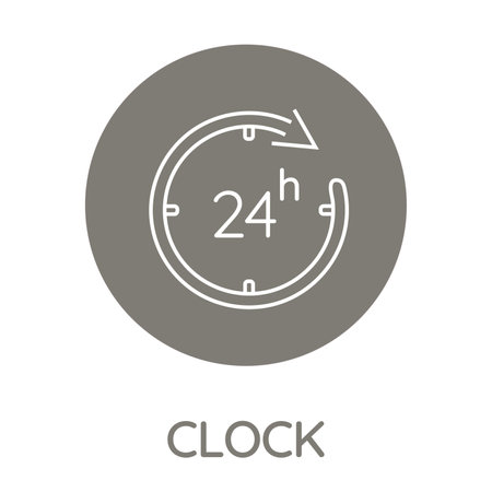 Watch. Vector linear icon on background.のイラスト素材