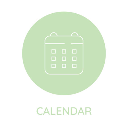 Calendar. Vector linear icon on backgroundのイラスト素材