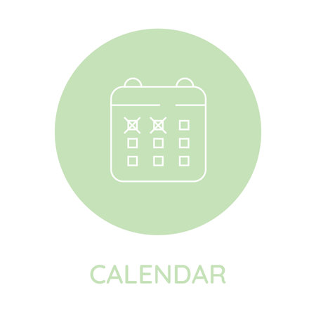 Calendar. Vector linear icon on backgroundのイラスト素材